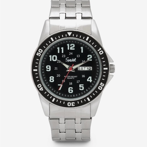 Speidel Silver and Black Men's Watch - Picture 1 of 1